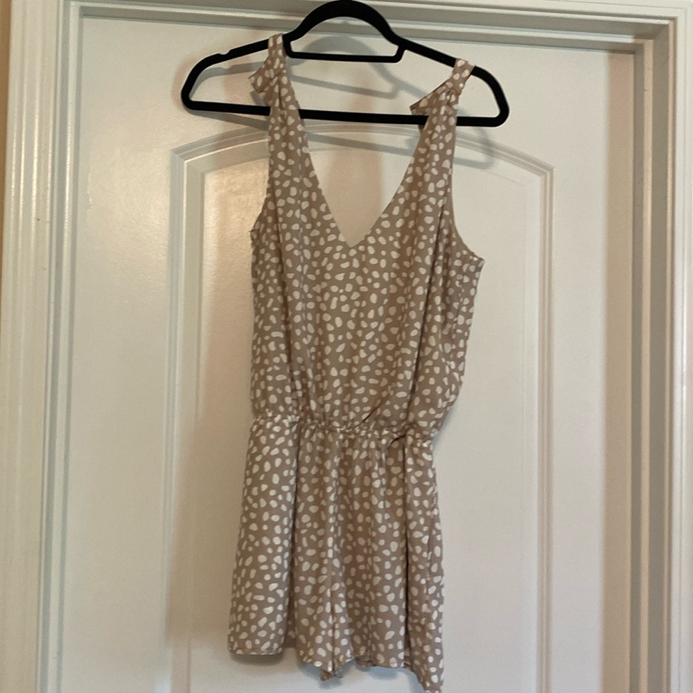 Pink lily spotted romper